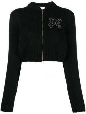 MONOGRAM STUD ZIP SWEATER