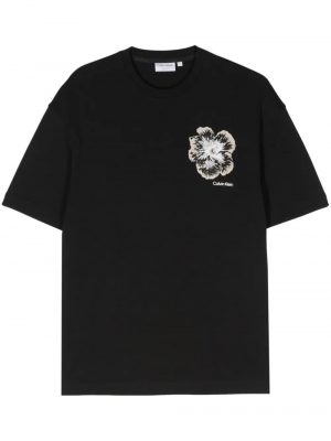 EMBROIDERED NIGHT FLOWER T-SHIRT