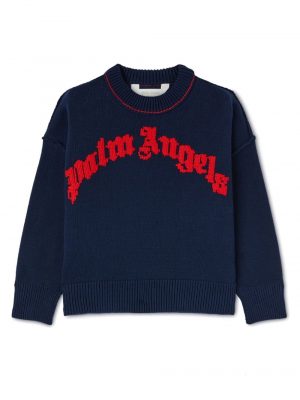 CURVED LOGO KNIT CREW