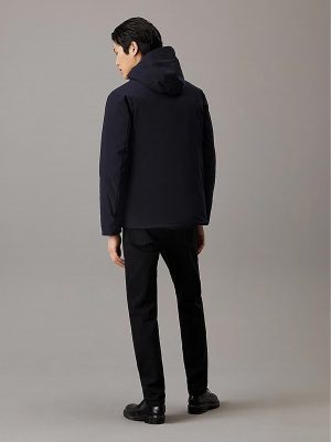 TECHNICAL TWILL HOODED JACKET