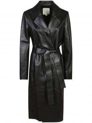 LEATHER WRAP TRENCH COAT