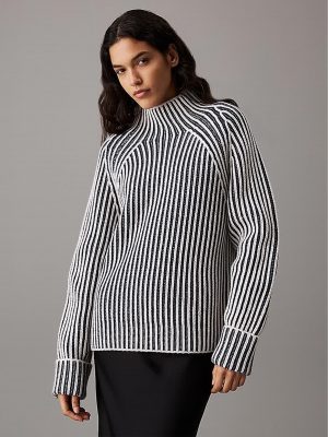 REC WOOL TWO TONE STRIPE SWEATER