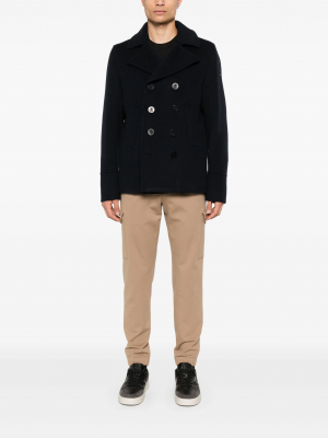 PEACOAT RE-WOOL CON MOON BADGE