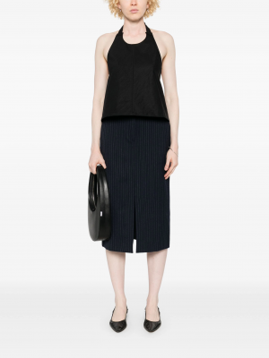 PINSTRIPE MIDI LENGTH SKIRT