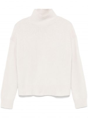 CASHMERE BLEND HIGH-NECK SWEATER