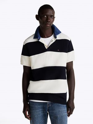 RUGBY STRIPE RELAXED POLO